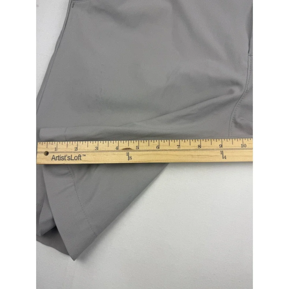 Johnnie-O Golf Shorts 36 Grey Prep-Formance Performance Flat Front Mens
